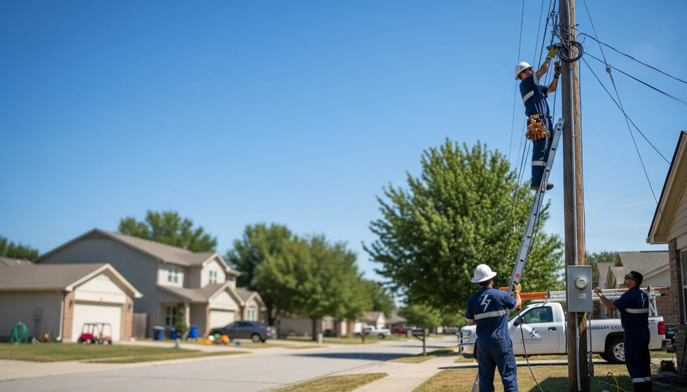 Residential electrician providing installation services in Bancroft, ID